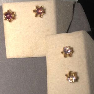 Real Amethyst/Gold Earrings